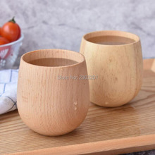 Taza de madera de haya/Goma hecha a mano, vaso de madera Natural para desayuno, cerveza, leche, té verde, 30 Uds. 2024 - compra barato