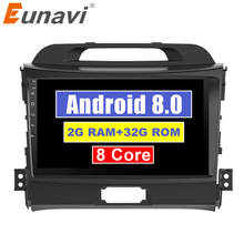 Eunavi 2 din 9'' Android 8.1 Octa core car dvd radio player for KIA sportage 2011 2012 2013 2014 2015 head unit gps stereo wifi 2024 - buy cheap
