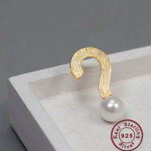 Amxiu Question Mark Brooch Handmade 925 Sterling Silver Jewelry Pins Freshwater Pearl Brooches For Women Men Suit Accessories 2024 - buy cheap