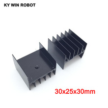 10pcs black Aluminium TO-220 30x25x30mm Heatsink TO 220 Heat Sink Transistor Radiator TO220 Cooler Cooling 30*25*30MM With 2pin 2024 - buy cheap