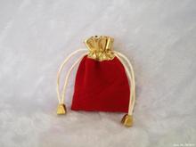 Free shipping 10pcs 7x9cm Red Velvet Gift Bag Jewelry Pouches Drawstring Bag 2024 - buy cheap