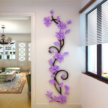 3d vaso flor árvore diy removível arte vinil adesivos de parede decalque mural decoração para casa quarto tv fundo decoração 2024 - compre barato