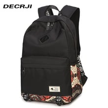 DECRJI Casual Unisex Ladies Backpack Women 15.6 Laptop Back Pack Women Backpack Bag Canvas School Bags For Teenage Girls 2020 2024 - buy cheap