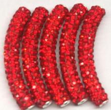 new hot black white red mixed multi color long bending tube    beads. Wholesale DIY bead jewelry bracelet crystal 2024 - buy cheap