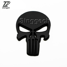 ZD Car Styling Black metal skull Car Sticker For VW polo passat b5 b6 Mazda 3 6 cx-5 Toyota corolla Ford focus 2 accessories 2024 - buy cheap