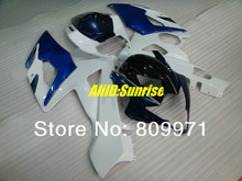 Kit de carenagem automotiva, conjunto de carenagens com moldes de injeção s399, branco, azul e preto para suzuki gsxr1000, 2005, 2006, gsxr1000, k5, 05, 06, e presente 2024 - compre barato