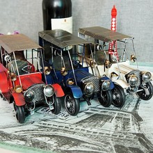 Handmade Retro Nostalgia Classic Cars Model Metal Crafts Home Store Decorate Photography Props Gift 21*10 * 14CM 2024 - buy cheap