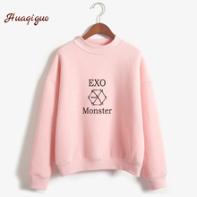 Kpop Exo Sweatshirt Women Autumn Winter Harajuku Casual Hoodies Letters Printed Fleece Pullover K-pop Clothes Drop Shipping 2024 - buy cheap