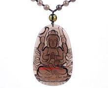 Colgante de collar de la suerte, obsidiana, Bodhisattva, de la suerte, exquisita colección China 2024 - compra barato