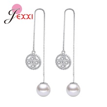 Women Cartilage Piercing Drop Dangle Earrings Wedding Party Pearls Cubic Zirconia Tassle Earrings Fashion Jewe 2024 - buy cheap