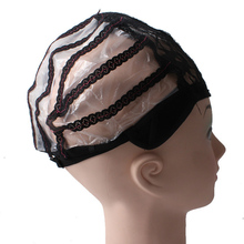 Top Stretch Weaving Cap Back Djustable Strap for Making Wigs Mesh Ladies Elastic Hairnets Black Wig Making Cap With Lace Net 2024 - buy cheap