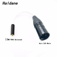 Adaptador de Audio para auriculares Haldane, 10cm, plateado, 4 pines, XLR macho a 2,5mm, Trrs equilibrado, hembra, HIFI 2024 - compra barato