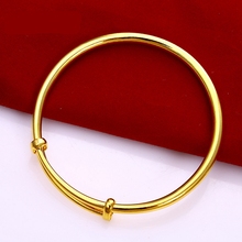 Expandable Bangle  Yellow Gold Filled Womens Bracelet 60mm*4mm 2024 - buy cheap