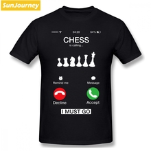 Chess Is Calling I Must Go-Camiseta para hombre, ropa de manga corta de algodón para pareja, de talla grande 2024 - compra barato