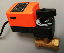 3/4" AC/DC24V Electric ball valve, ON/OFF type, DN20 with manual override can open any angle 2024 - buy cheap