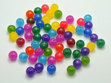 200 Mixed Color Acrylic Smooth Round Beads 8mm Imitation 2024 - buy cheap
