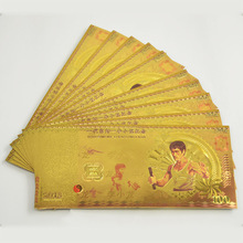 Wholesale Gold Foil Banknote Amazing Bruce Lee 100 Fancy Metal Colored Banknote for Value Collection 2024 - buy cheap