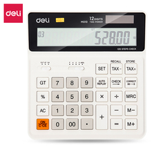 Deli calculadora fiscal verificar correto 120 passos em010 preto branco 12 dígitos dupla potência negócios finanças escritório desktop calculadora 2024 - compre barato