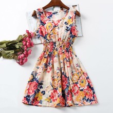 Women Sexy Chiffon Dresses Sleeveless Beach Floral Dress Vestido Mini Sundress Tank 2024 - buy cheap