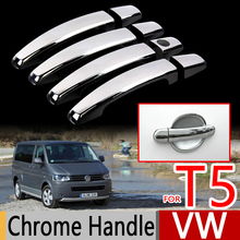 For VW T5 2003-2009 Chrome Door Handle Covers Trim Set Volkswagen Transporter Multivan Car Accessories Car Styling TDI FSI TSI 2024 - buy cheap