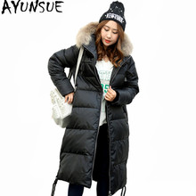 AYUNSUE Womens Down Jacket Raccoon Fur Collar 90% Duck Down Coat Female Warm Winter Parkas clothes 5XL 6XL 7XL 10XL Casaco 510 2024 - buy cheap