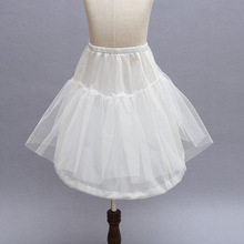 2018 Hot Sell 1 Hoop Petticoat For Children Crinoline Slip Underskirt For Wedding Dress  Two Layers 2024 - buy cheap