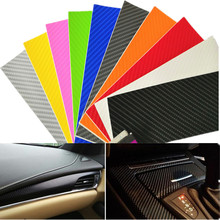 Pegatina impermeable de fibra de carbono 4D para coche, película de envoltura de vinilo, accesorios, calcomanías, 50x152cm 2024 - compra barato
