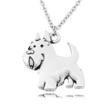 Vintage Silver Color Aberdeen Scottish Terrier Dog Charms Pendant Necklaces For Women Men Collares Mujer Girls Gifts Choker 2018 2024 - buy cheap