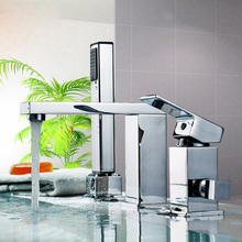 Grifo de bañera con acabado cromado, mezclador de bañera con ducha de mano, montaje en cubierta 2024 - compra barato