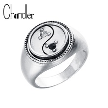 Чандлер кольцо Инь-Ян кольца-Амулеты Anel китайский даосизм кольца для мужчин мальчиков тай-чи кольцо с печатью крутое чудесное модное ювелирное изделие 2024 - купить недорого