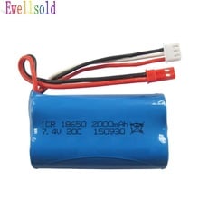 Ewellsold Free shipping  F645 F45 RC helicopter  WL912 RC racing boat spare parts 7.4V 2000mah upgrade Li-ion battery 2024 - buy cheap