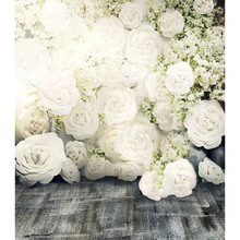 wedding Thin fabric computer Printed photography background White roses photo backdrop for Studio 5X7ft  CM-6908 2024 - buy cheap