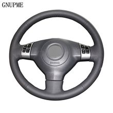 Black Genuine Leather Car Steering Wheel Cover for Suzuki Swift Alto Tianyu Special hand-stitched steering wheel cover 2024 - buy cheap