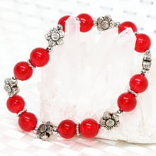 Tibet silver-color hot sale unique natural stone red jades bracelet 8mm round chalcedony beads spacer jewelry 7.5inch B2056 2024 - buy cheap