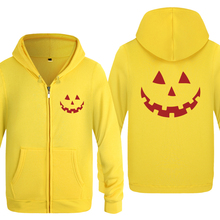 LANTERN PUMPKIN Hoodies Men 2018 Men's Fleece Zipper Cardigans Hooded Sweatshirts 2024 - buy cheap