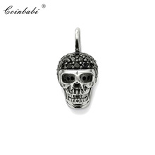 Pendant Skull Heart Silver Black For Women And Men Punk Gift Europe Style Rebel Jewelry Pendant Fit  Necklace 2024 - buy cheap