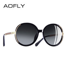 AOFLY BRAND DESIGN Vintage Oversized Sunglasses Women Metal Legs Polarized Sunglasses Round Lens Eyewear A126 2024 - buy cheap