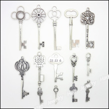 Surtido de 56 Uds., colgante de llave Vintage, apto para pulseras, collar, fabricación de joyas de Metal DIY 2024 - compra barato