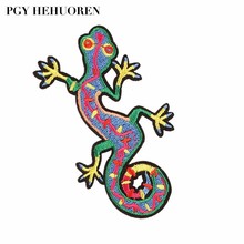 PGY Punk Lizard Embroidery Desert Animals Patches For Clothing Patches Army Badge Motif Applique DIY Clothes Accessory Stickers 2024 - buy cheap