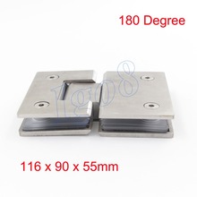 Best Price 202 Stainless Steel Glass Connector 180 Degree Shower Door Hinge Bathroom Glass Door hinge 2024 - buy cheap