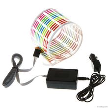 90*25cm Sound Music Activated EL Sheet Car Sticker Equalizer Glow Flash Panel LED Multi Color Decorative Light Car Accessories 2024 - buy cheap