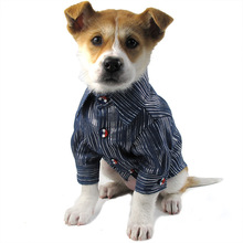 Одежда для собак для маленьких больших собак, джинсовая рубашка для французского бульдога, куртка для питомца чихуахуа, одежда для щенков, одежда для мопса, йоркширской собаки 2024 - купить недорого
