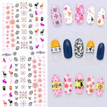 Tomtosh 2016 Новый дизайн ногтей в домашних условиях переводная вода ногти искусство наклейки розовый Харадзюку элементы ногтей обертывания наклейки водяные наклейки 2024 - купить недорого