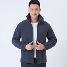 2020 Autumn Leisure Loose Jacket Male Sports Fleece Keep Warm Coat Men's Wear Stand Lead Zipper Cardigan Sweatshirt Thick 2024 - buy cheap