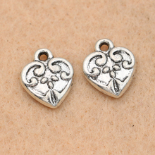 10pcs Antique Silver Plated Heart Charms Pendants Jewelry Making Accessories Diy Jewelry Findings 10mm 2024 - buy cheap