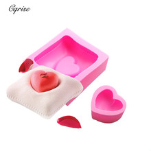 New Big 3D Love Heart Shape Silicone Set Soap Mold Cake Chocolate Mould Tray Homemade Making DIY Candle Mold Wedding Cake Mold 2024 - buy cheap