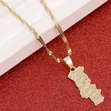 Portugal Map Pendant Necklace Chain Women Gold Color Jewelry Portuguese for Girl Gift 2024 - buy cheap