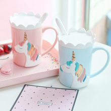 Coffee Mug with Spoon and Crown Lid Drinking Coffee Tea Cup Creative Gift 2024 - buy cheap