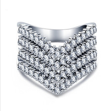 Novo anel de cristal de swarovskis anjo menina 3a zircão requintado e elegante simples anel de noivado para mulher na moda 2024 - compre barato