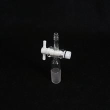 Adaptador recto de vidrio de laboratorio, junta con llave de paso de PTFE, 24/29mm de longitud, Ware, 125 2024 - compra barato